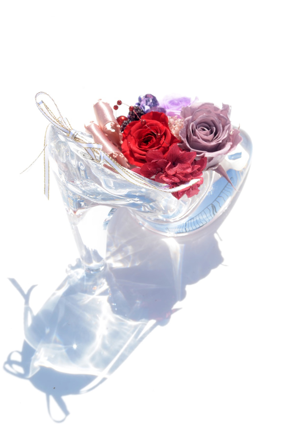 紫色水晶玻璃“玻璃鞋” Rose 3輪帶特殊情況 第3張的照片