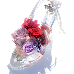 紫色水晶玻璃“玻璃鞋” Rose 3輪帶特殊情況 第5張的照片