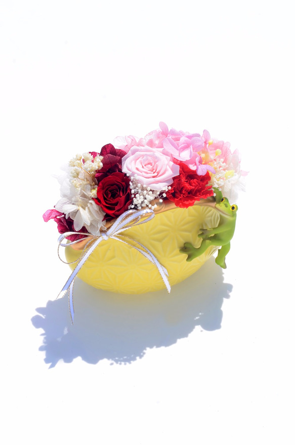 黃色攜帶幸福快樂花盆花瓶!! 第3張的照片