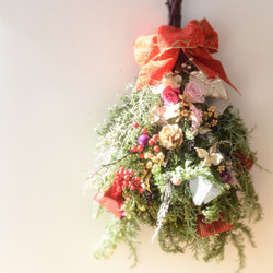 「Creema限定」  豪華　ドライフラワー素材「クリスマス」SWAG スワッグ 大 5枚目の画像