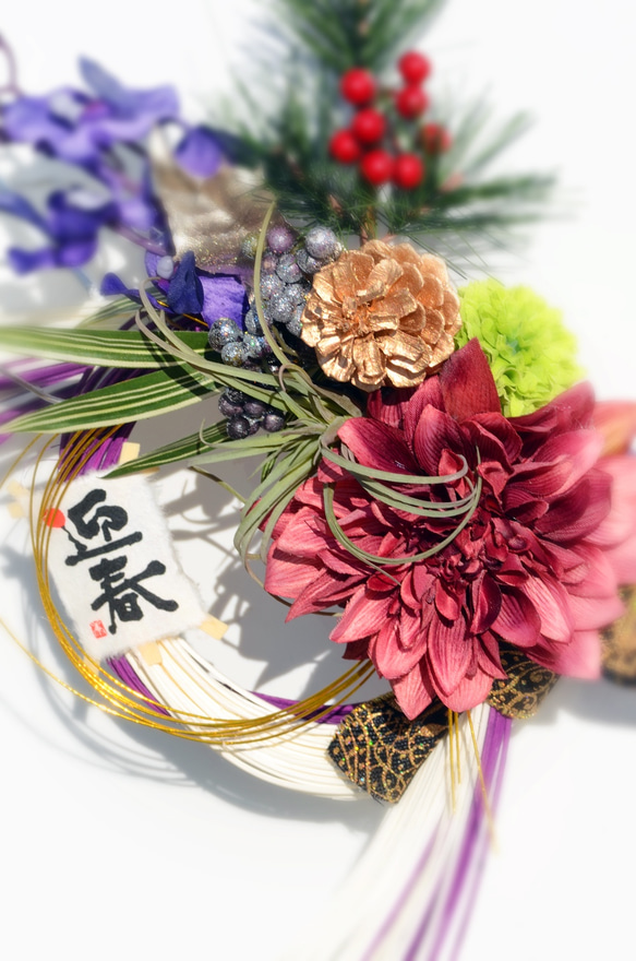 元旦2019年新年裝飾拉坦紫·大麗花（紫羅蘭）空氣植物 第3張的照片