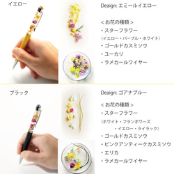 植物標本館圓珠筆套件您可以自由選擇！ 9種顏色的圓珠筆顏色+花型設計 第5張的照片