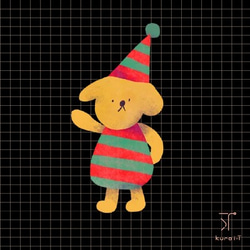 【kuroi-T】【聖誕禮物】歡樂小狗｜厚磅純棉柔感連帽T恤 第2張的照片