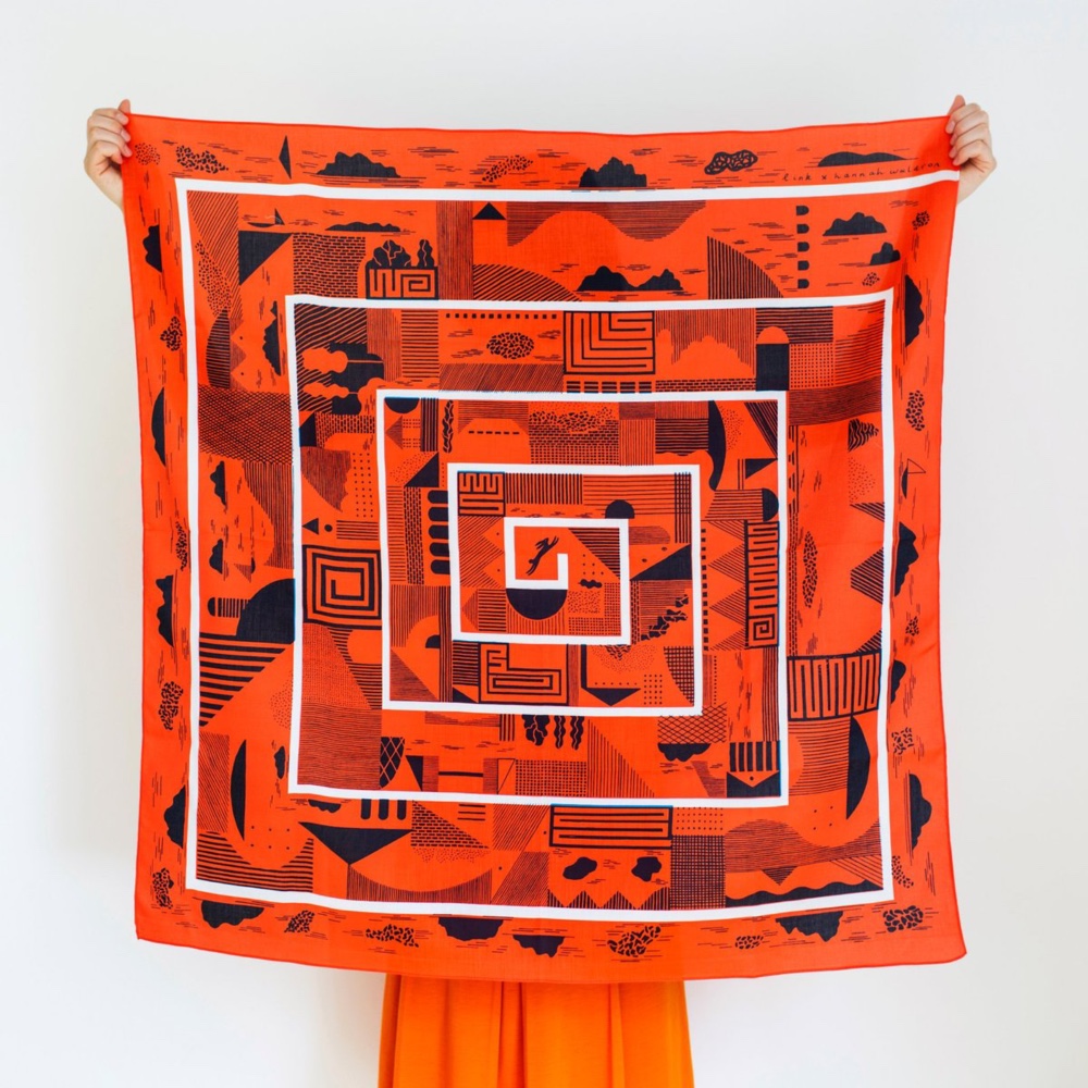 Maze Cinnabar Furoshiki (風呂敷 / スカーフ) 4,560円