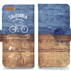 カリフォルニア　ビーチ　iPhone7　6s/6 iPhone SE iPhone5s/5 ケース 手帳 スマホケース 1枚目の画像