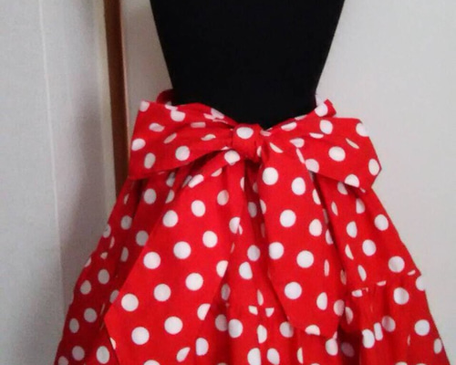 大人用ミニー風水玉スカートリボン付き フレアスカート Baby*iro 通販