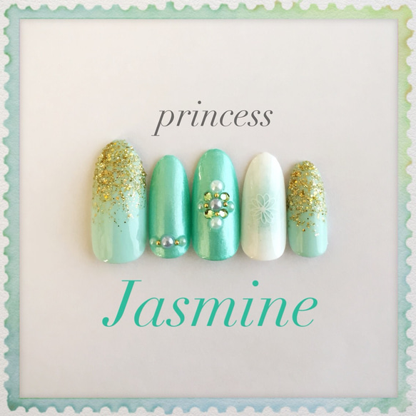 ネイルチップ 【princess Jasmine】 1枚目の画像