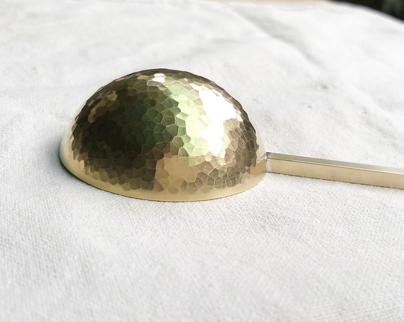 スプーン一杯のモーニングフレグランスをすくう-14ゲージの銅製手作り銅スプーン（Ag No. 074） 3枚目の画像