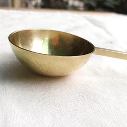 スプーン一杯のモーニングフレグランスをすくう-14ゲージの銅製手作り銅スプーン（Ag No. 074） 4枚目の画像