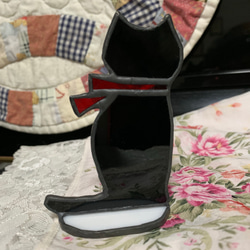 シルバーオブシディアン九尾の狐 彫刻置物 その他置物 Kaya Studio