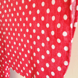 子供浴衣(80～90サイズ)　赤に水玉模様 4枚目の画像