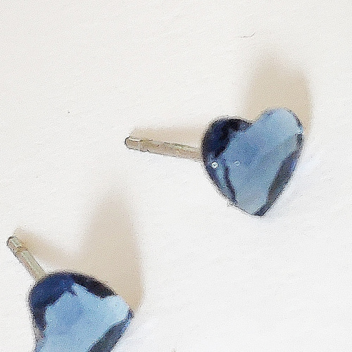 スワロフスキー classy heart 6mm デニムブルー 青 ハートの