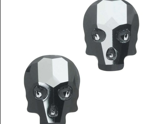 スワロフスキー N The Skull Jet Hematite スカル どくろ
