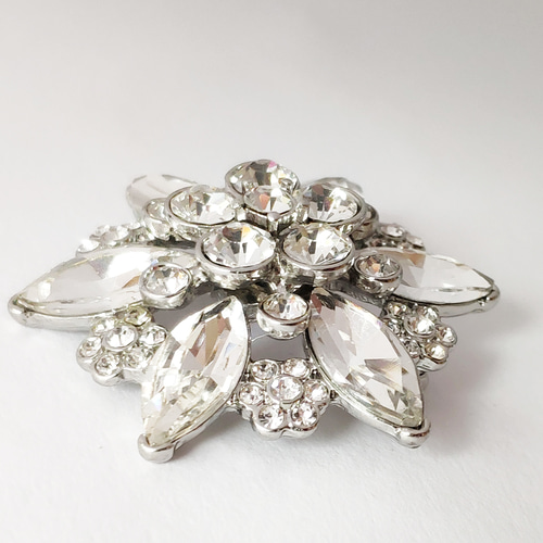 極美品正規 Dior ブローチ ラインストーン ビンテージ クリスタル シルバー 極美品✨ディオール ブローチ 銀 ラインストーン トロッター シルバー