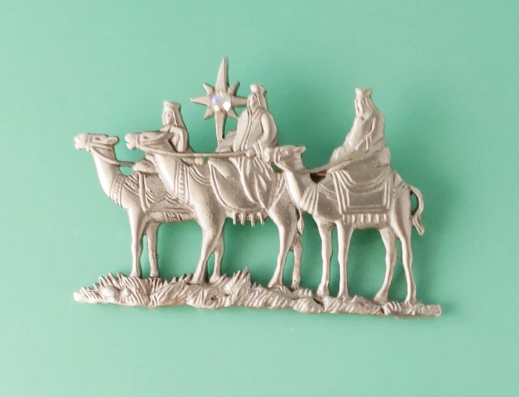 【東方の三博士 ベツレヘムの星　ビンテージ　ブローチ】nativity　キリスト　降誕　クリスマス