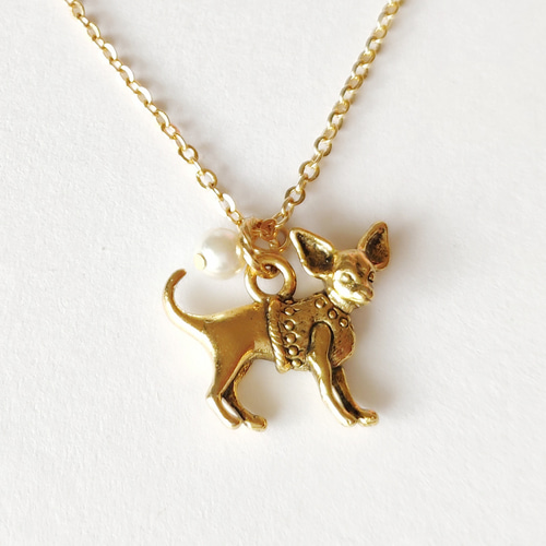 チワワ (犬） のネックレス】ピューター素材 アメリカ製 ネックレス