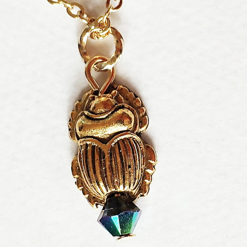 スカラベ（エジプト） の ネックレス】ゴールド アメリカ製 神