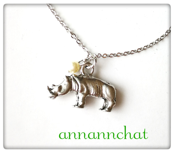 CMC ペンダントーC型 サイ のネックレス】動物 犀 ネックレス・ペンダント annanncat 通販