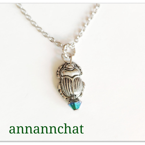 スカラベ（エジプト） の ネックレス】アメリカ製 神 ラッキー お守り