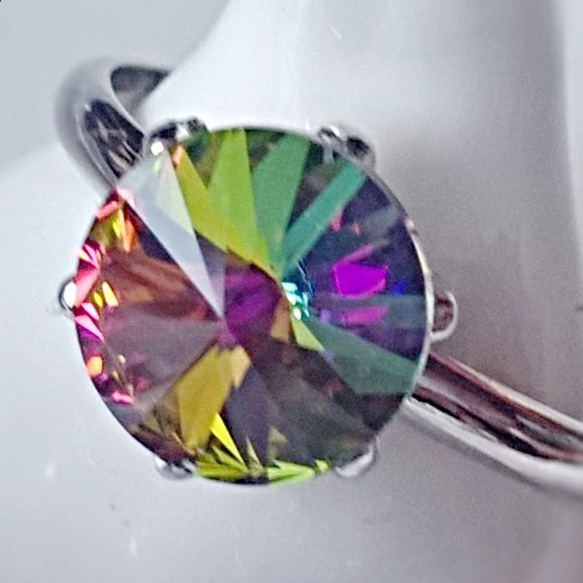sparkle オーストリア製 swarovski 一粒リング⑦】crystal sparkle オーストリア製 swarovski 一粒リング⑦】crystal