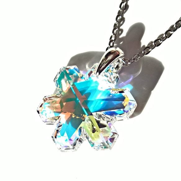 ●スワロフスキー　ネックレス　スノー スワロフスキー snowflake 雪の結晶 願いのネックレス】雪 結晶