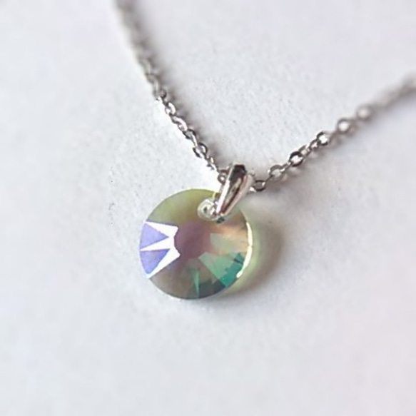 【稀少　スワロフスキー　クリスタルパラダイスシャイン　sun necklace】１２ｍｍ　 9枚目の画像