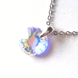 【稀少　スワロフスキー　クリスタルオパール　sun necklace】１２ｍｍ　 3枚目の画像