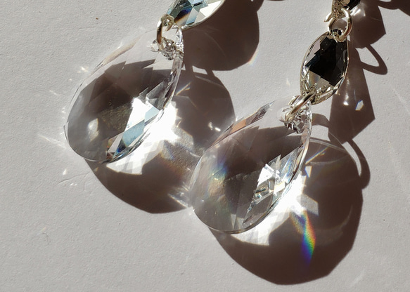 【オーストリア製 swarovski  クリスタル bijou　chandelier 豪華　イヤリング　】ウェディング　 6枚目の画像