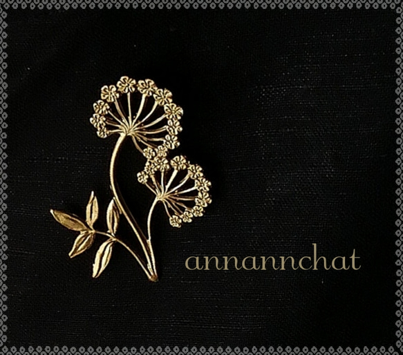 【アメリカ製　ビンテージ　タンポポ (真鍮　50mm）願い　の　ピンブローチ】誕生日　記念日 1枚目の画像