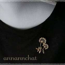 【アメリカ製　ビンテージ　タンポポ (真鍮　50mm）願い　の　ピンブローチ】誕生日　記念日 2枚目の画像