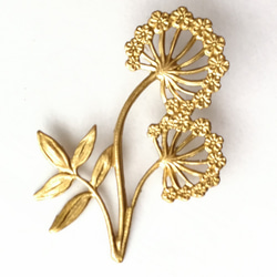 【アメリカ製　ビンテージ　タンポポ (真鍮　50mm）願い　の　ピンブローチ】誕生日　記念日 3枚目の画像