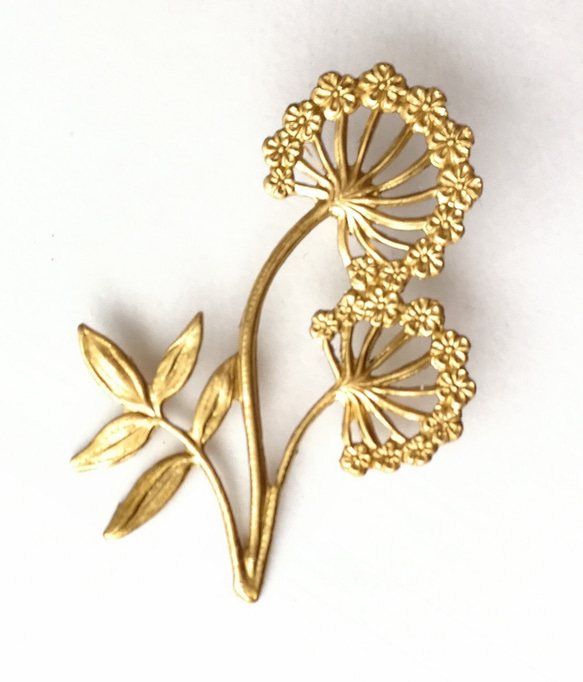 【アメリカ製　ビンテージ　タンポポ (真鍮　50mm）願い　の　ピンブローチ】誕生日　記念日 3枚目の画像