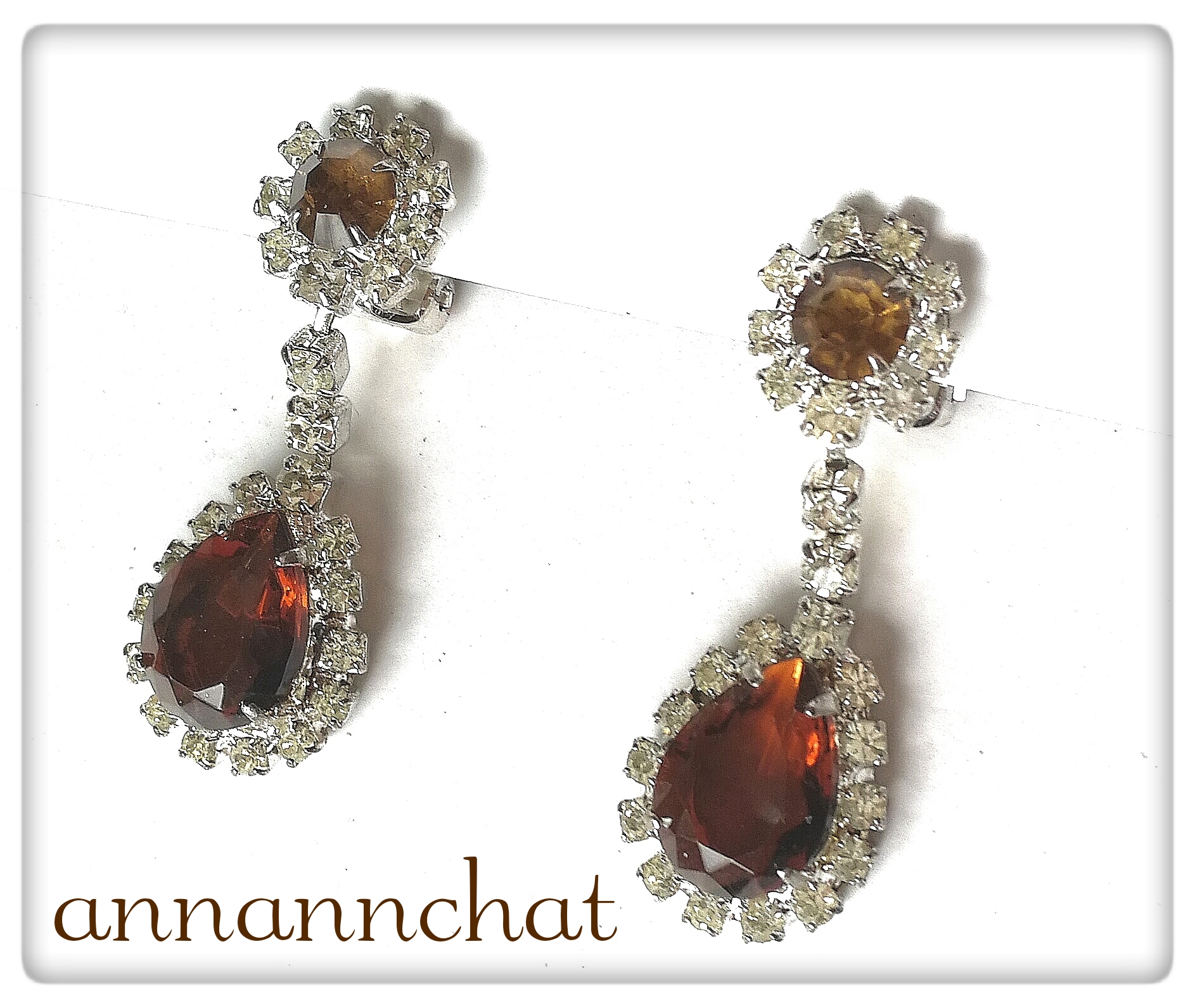 【フランス製　アンティック　　イヤリング⑩　】約４０ｍｍ×１５ｍｍ ヴィンテージ