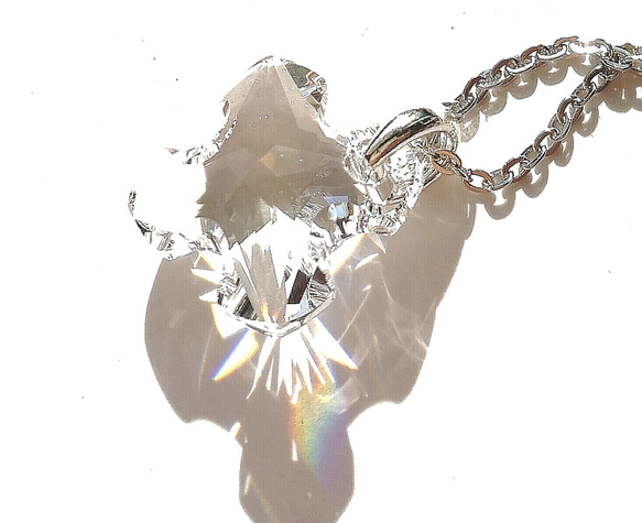【スワロフスキー　greek cross  ネックレス】大粒　18 ｍｍ　クリスタル　馬蹄 5枚目の画像