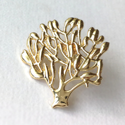 【オリーブの木（ゴールド）の　ピンブローチ】平和と知恵の象徴 from France 2枚目の画像