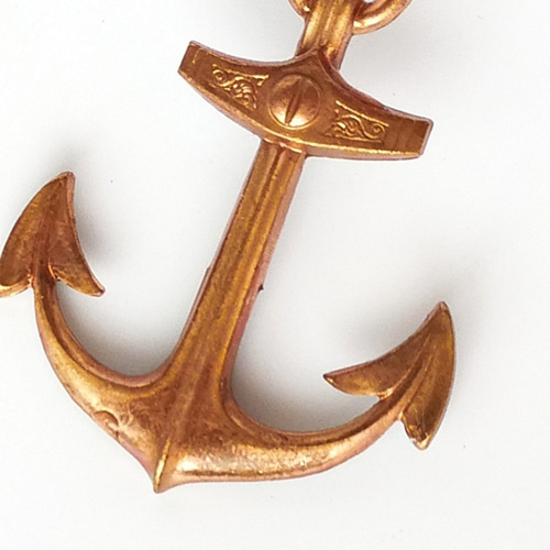 ビンテージ anchor イカリ（錨）の ピンブローチ】 父の日 海 船