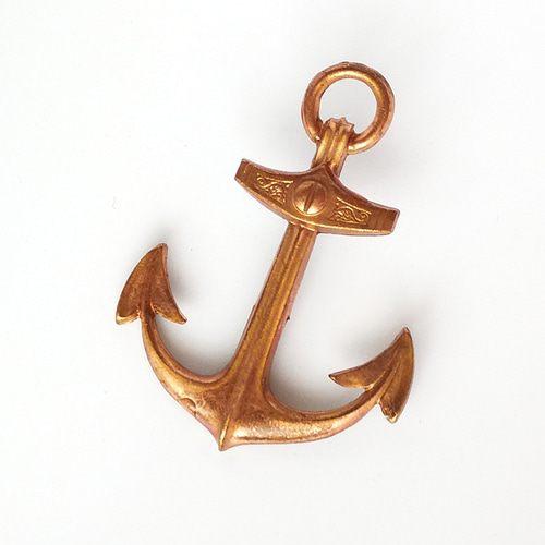 ビンテージ anchor イカリ（錨）の ピンブローチ】 父の日 海 船