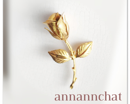 ビンテージ 薔薇(バラ ばら 花）の ブローチ】アメリカ製 バラ ばら