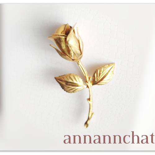 ［大ぶり　希少］ディオール　バラ　フラワーモチーフ　ブローチ　ヴィンテージ ビンテージ 薔薇(バラ ばら 花）の ブローチ】アメリカ製 バラ ばら