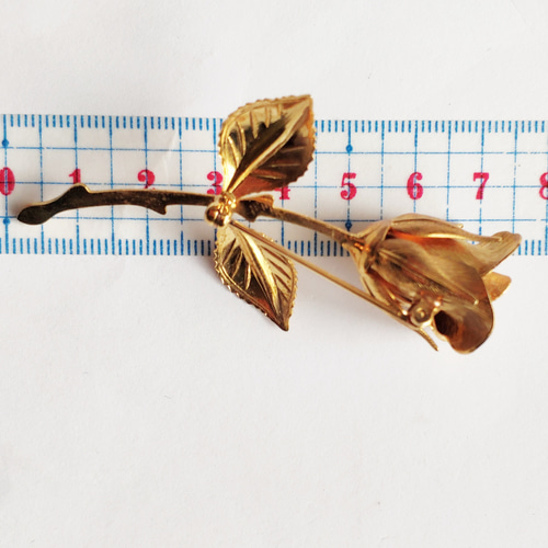 ビンテージ 薔薇(バラ ばら 花）の ブローチ】アメリカ製 バラ ばら