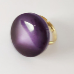 【イタリア製　艶むらさき　丸い　リング】紫　パープル 4枚目の画像