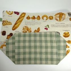 【受注制作】　美味しいパンの巾着お弁当袋 5枚目の画像