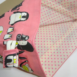 【ラスト】2点ランチセット　ループエンドが可愛い♪ピンク動物柄のお弁当袋・コップ袋　入園入学　女の子 アニマル 3枚目の画像