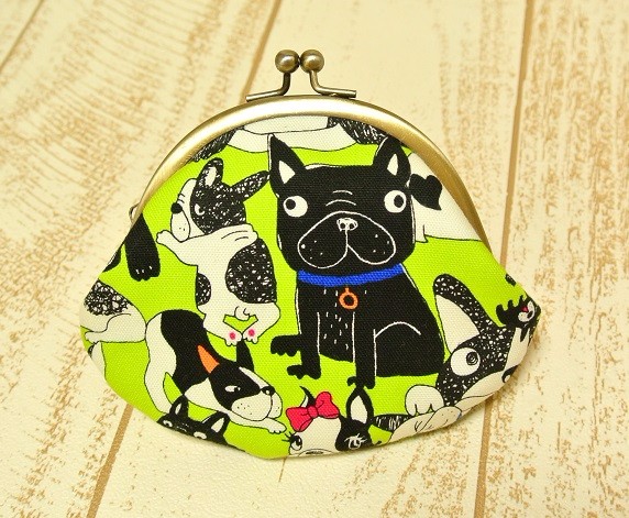 おとぼけフレブルがま口☆ 小銭入れ・犬・フレンチブルドッグ・お財布