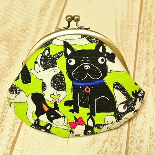おとぼけフレブルがま口☆ 小銭入れ・犬・フレンチブルドッグ・お財布