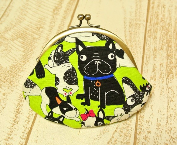 おとぼけフレブルがま口☆ 小銭入れ・犬・フレンチブルドッグ・お財布