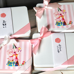 内祝いに♡ハートと桜のクッキー缶(Ｌ) 2枚目の画像