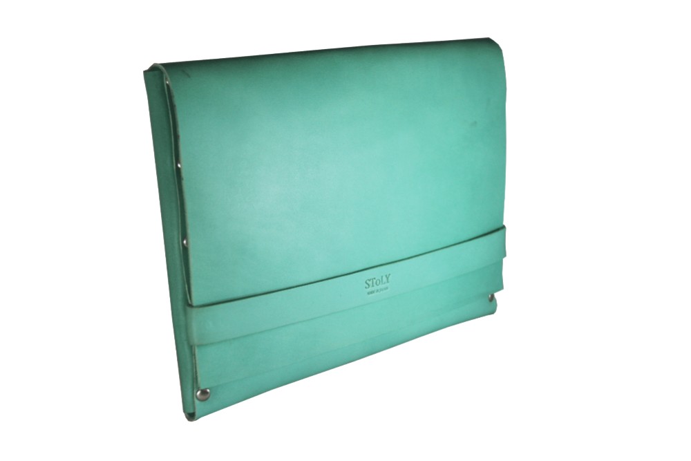 NCL（TURQUOISE）SToLY Leather Clutch Bag/ストーリー レザー クラッチバッグ（牛革）