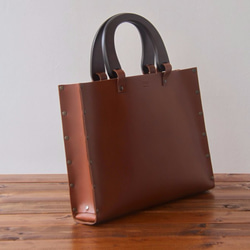[国産牛本革]レザーバッグ NLW（ブラウン）SToLY Leather Bag/ストーリー レザーハンドバッグ 3枚目の画像