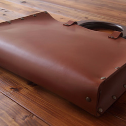[国産牛本革]レザーバッグ NLW（ブラウン）SToLY Leather Bag/ストーリー レザーハンドバッグ 4枚目の画像